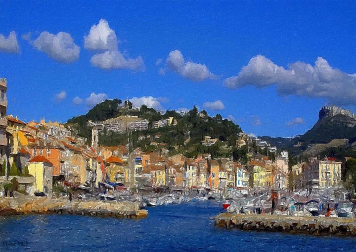 Painting titled "Cassis, Provence, F…" by Peter Ford, Original Artwork, Oil