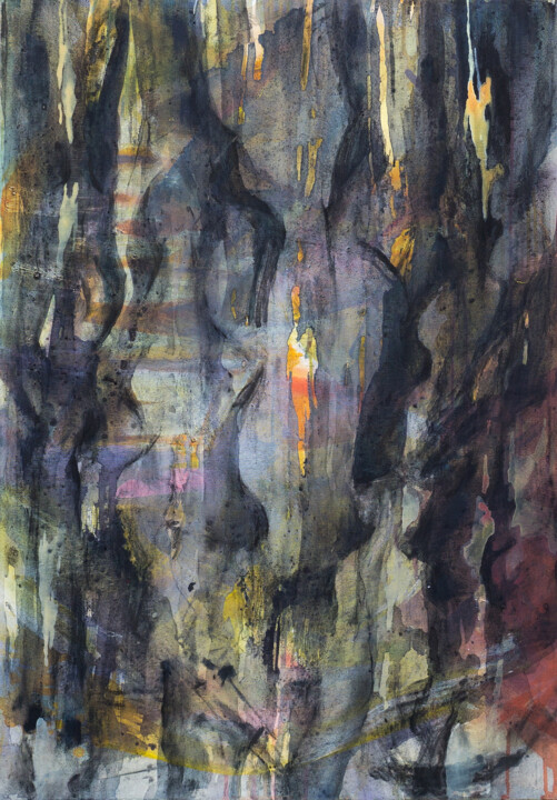 Malerei mit dem Titel "Confronted" von Peter Gaber, Original-Kunstwerk, Acryl