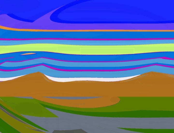 Digitale Kunst mit dem Titel "The storm" von Peter Jalesh, Original-Kunstwerk, Digitale Malerei