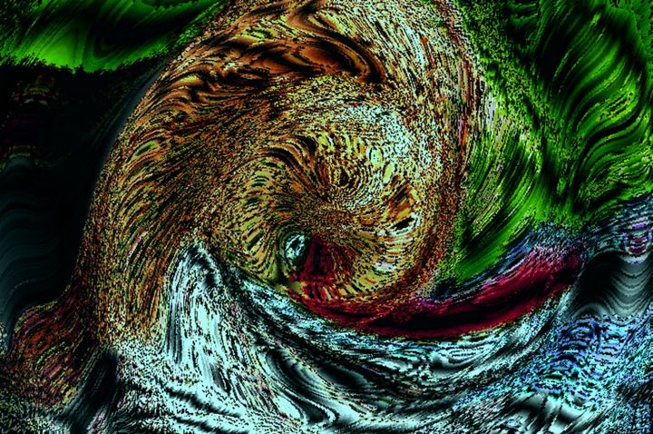 Digitale Kunst getiteld "Ocean hedgohog" door Peter Jalesh, Origineel Kunstwerk, Digitaal Schilderwerk