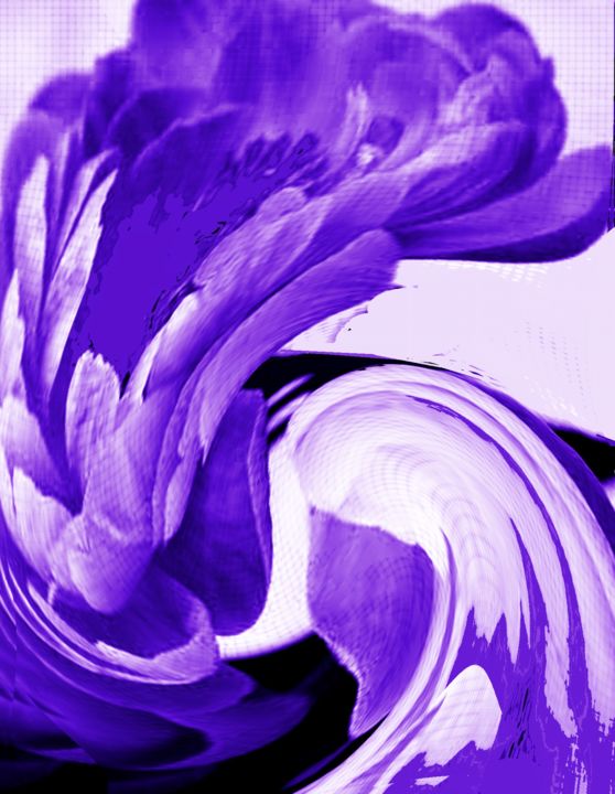 Arte digitale intitolato "Flower-wave" da Peter Jalesh, Opera d'arte originale, Pittura digitale