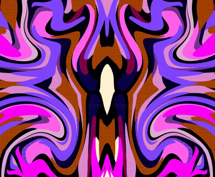 Digital Arts titled "Totem II" by Peter Jalesh, Original Artwork, Digital Painting