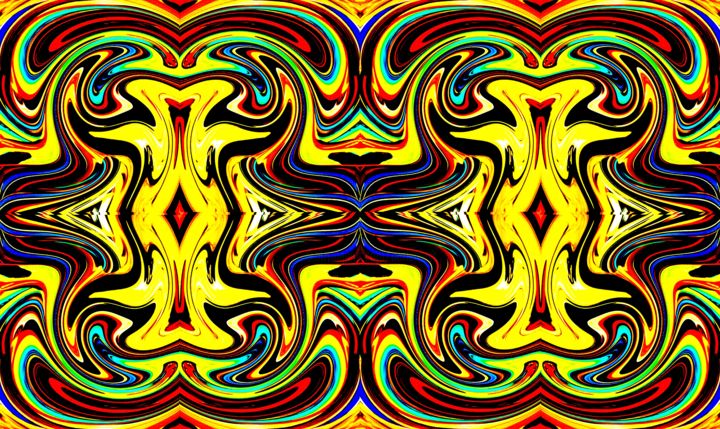 Цифровое искусство под названием "Native rug motive" - Peter Jalesh, Подлинное произведение искусства, Цифровая живопись