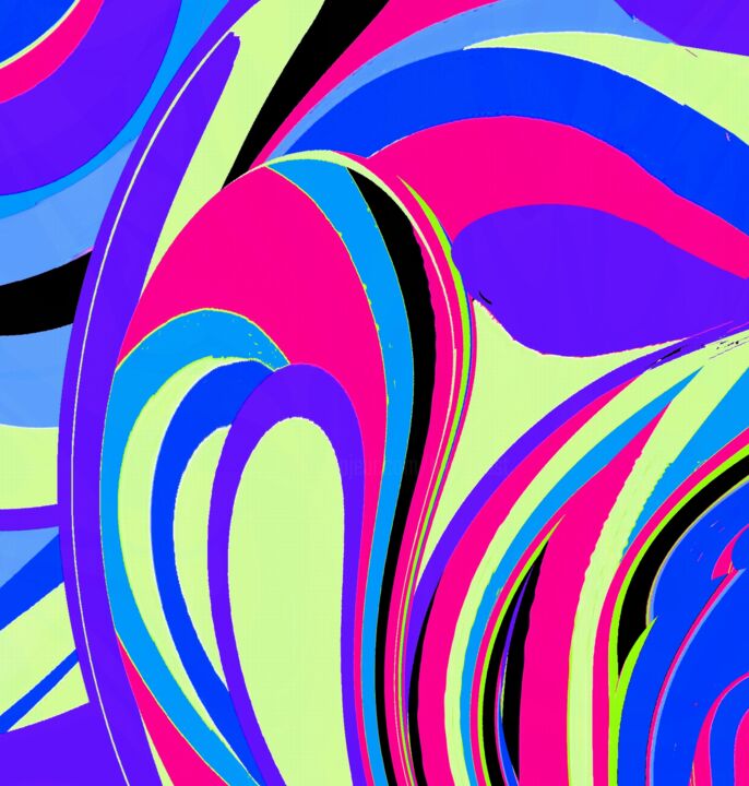 Digitale Kunst mit dem Titel "colors rising" von Peter Jalesh, Original-Kunstwerk, Digitale Malerei