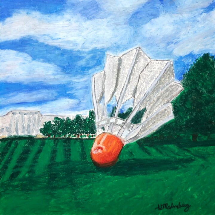 "Shuttlecock" başlıklı Tablo Peter Malmberg tarafından, Orijinal sanat, Pastel