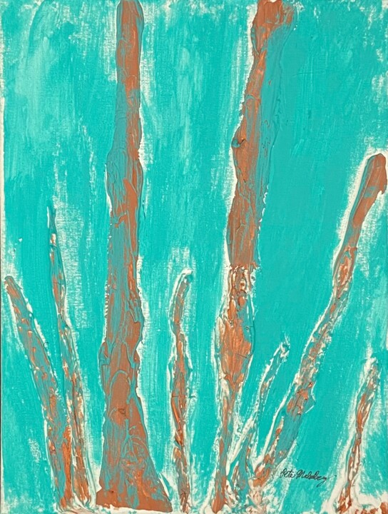 Painting titled "Copper Fingers" by Peter Malmberg, Original Artwork, Acrylic