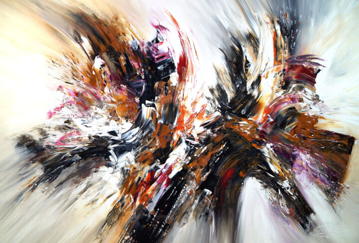 Pintura titulada "Nature Abstraction…" por Peter Nottrott, Obra de arte original, Acrílico