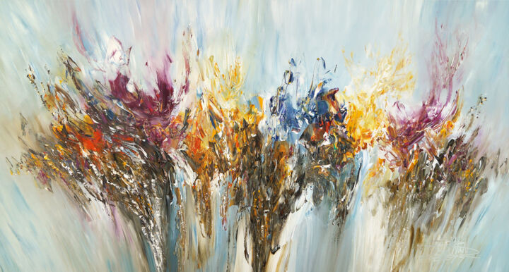 Pintura intitulada "Nature Abstraction…" por Peter Nottrott, Obras de arte originais, Acrílico