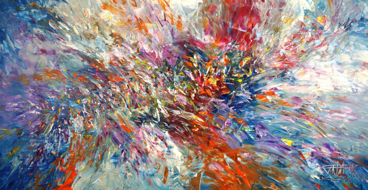 Картина под названием "Supernova L 1" - Peter Nottrott, Подлинное произведение искусства, Акрил