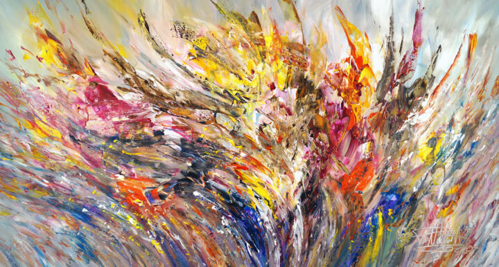 Malerei mit dem Titel "Autumn Impressions…" von Peter Nottrott, Original-Kunstwerk, Acryl