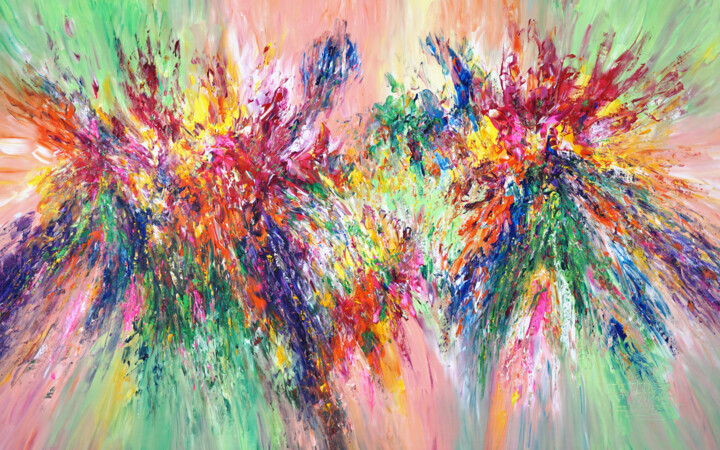 Pittura intitolato "Symphony Of Spring…" da Peter Nottrott, Opera d'arte originale, Acrilico
