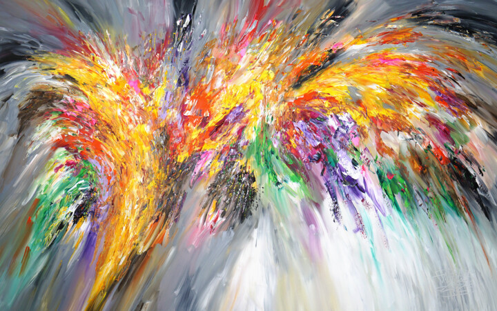 Painting titled "Magical Abstraction…" by Peter Nottrott, Original Artwork, Acrylic