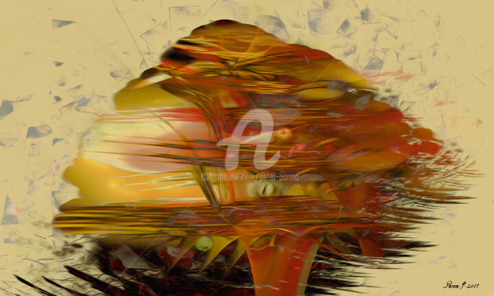 Digital Arts titled "Paradiesapfelbaum" by Peter Parma, Original Artwork, Digital Painting