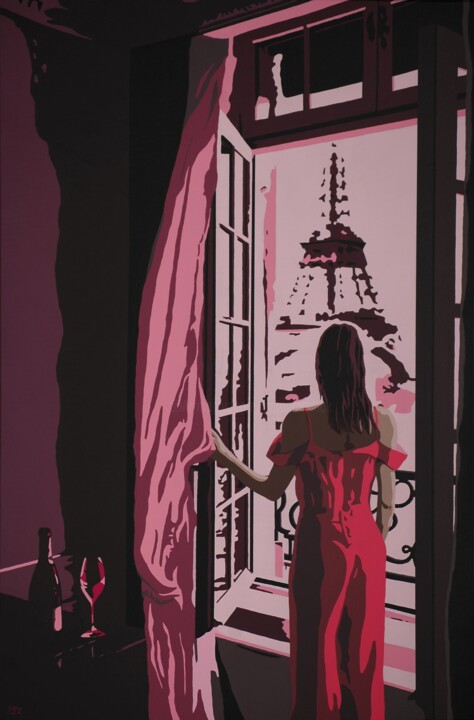 Pintura titulada "La vie en rose" por Peter Seminck, Obra de arte original, Acrílico