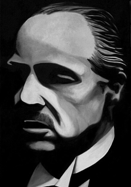 Painting titled "Godfather" by Peter Seminck, Original Artwork, Oil