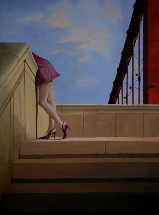 Malarstwo zatytułowany „Stairway to heaven…” autorstwa Peter Seminck, Oryginalna praca, Olej