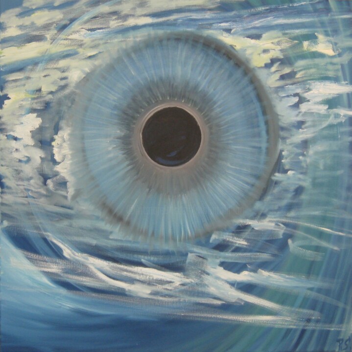 Painting titled "All-Eyes-Connect-So…" by Peter Stutz, Original Artwork, Oil