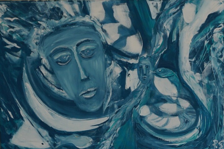 Картина под названием "A Child is Born" - Peter Stutz, Подлинное произведение искусства, Масло