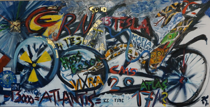 Malerei mit dem Titel "Mafia-Nuclear" von Peter Stutz, Original-Kunstwerk, Öl