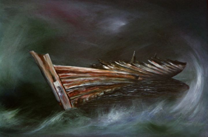 Malerei mit dem Titel "Boot" von Picturewall, Original-Kunstwerk, Andere
