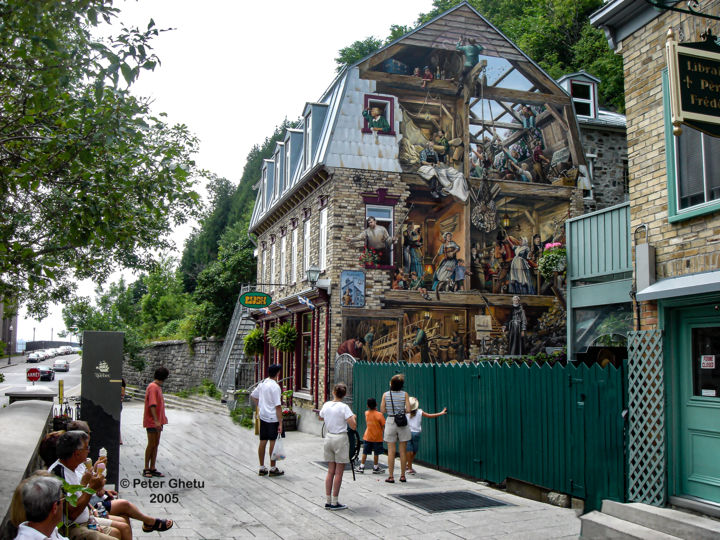 Fotografia intitolato "Quebec Wall Paintin…" da Peter Ghetu, Opera d'arte originale, Fotografia digitale