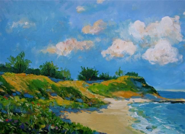 Painting titled "Black Sea Coast" by Peter Radacina, Original Art, Oil