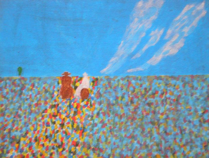 Картина под названием ""Сорняковая прерия"" - Иван Сундуков, Подлинное произведение искусства, Акрил