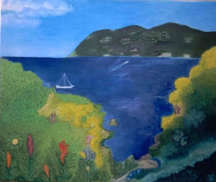 Peinture intitulée "MIMOSA" par Les Petits Pinceaux De Norah Joy, Œuvre d'art originale