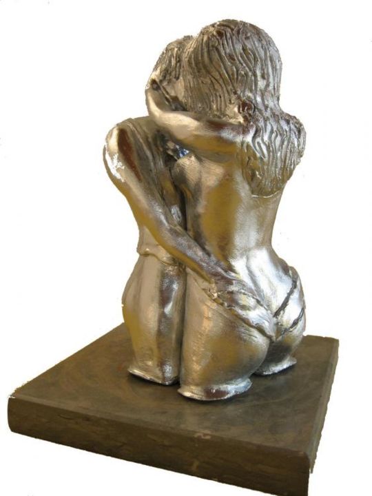 Sculpture intitulée "AMOUREUX" par Petitu, Œuvre d'art originale, Coulage