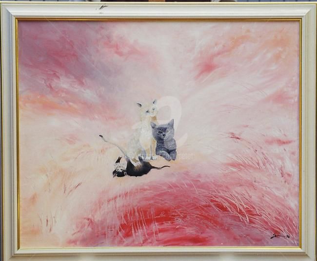 Pittura intitolato "Orage estival" da Jhp Creations - Joelle Hagoulon-Petot, Opera d'arte originale
