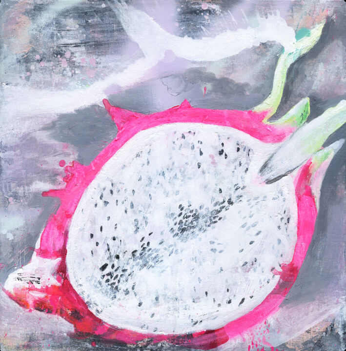 Картина под названием "Dragon fruit in sto…" - Petr Ldin, Подлинное произведение искусства, Акрил