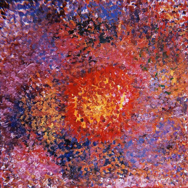 Картина под названием "Esplosione di color…" - Petra Flame, Подлинное произведение искусства, Акрил