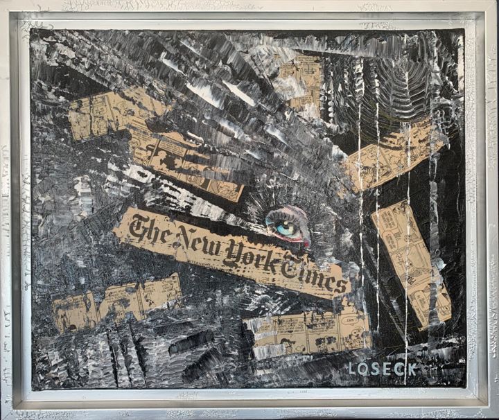 Peinture intitulée "Funny News" par Petra Loseck, Œuvre d'art originale, Acrylique