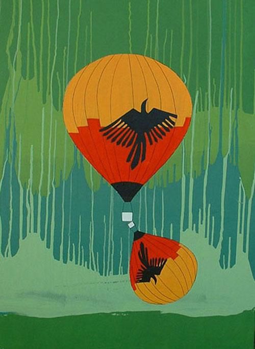 Painting titled "Like a bird" by Petra Farac, Original Artwork