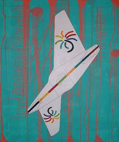 Ζωγραφική με τίτλο "Phuket airlines" από Petra Farac, Αυθεντικά έργα τέχνης