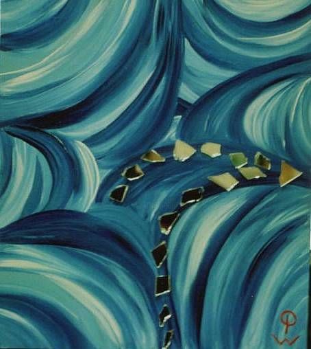 Peinture intitulée "Blue" par Petra Wohlwerth, Œuvre d'art originale