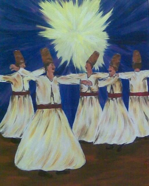Painting titled "Mevlana" by Petra Wohlwerth, Original Artwork