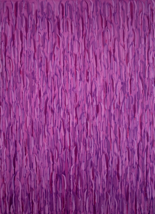 Pintura intitulada "Violet Equilibrium" por Petr Johan Marek, Obras de arte originais, Óleo