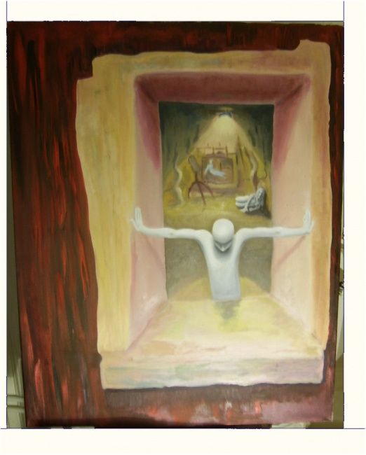 Painting titled "Escape" by Reinholt, Original Artwork