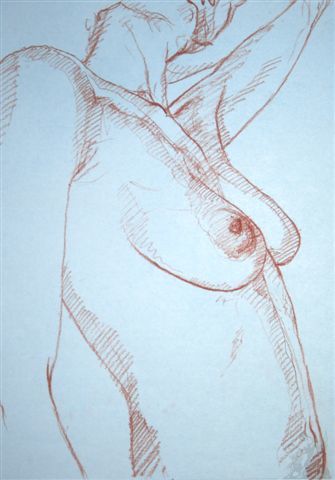 Drawing titled "nudo" by Franco Petrosemolo, Original Artwork