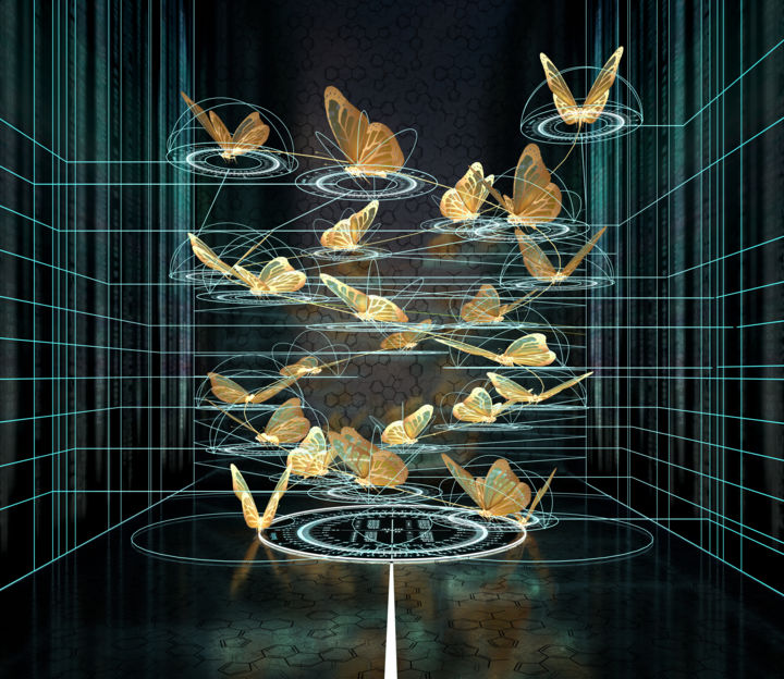 Digital Arts titled "Mathematics flight" by Konstantin Petrov, Original Artwork, 3D Modeling