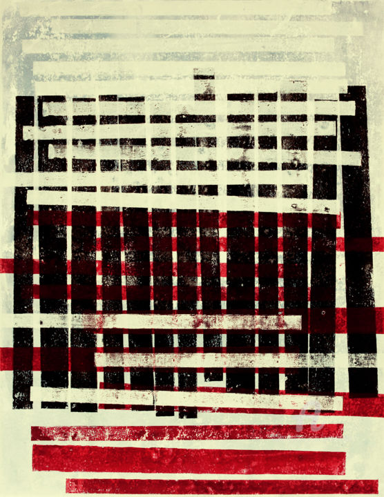 Painting titled "Position VI." by Petr Strnad, Original Art, Acrylic