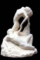 Sculpture titled "Orphee et Euryduce" by Sculpteur Petrus, Original Artwork