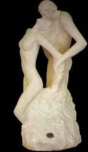 Sculpture titled "Le Baiser Renversé" by Sculpteur Petrus, Original Artwork