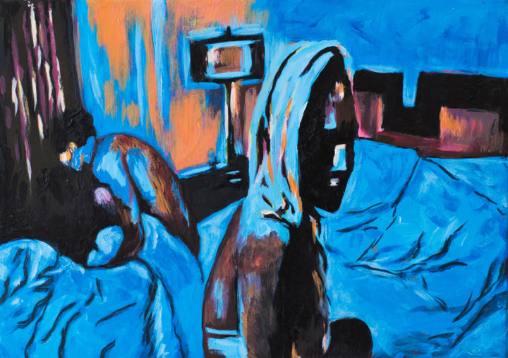 Картина под названием "Without obligations" - Снежана Петухова, Подлинное произведение искусства, Акрил