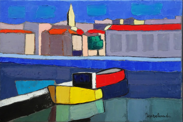 Peinture intitulée "Clocher des Accoules" par Jacques Peyrelevade, Œuvre d'art originale, Huile