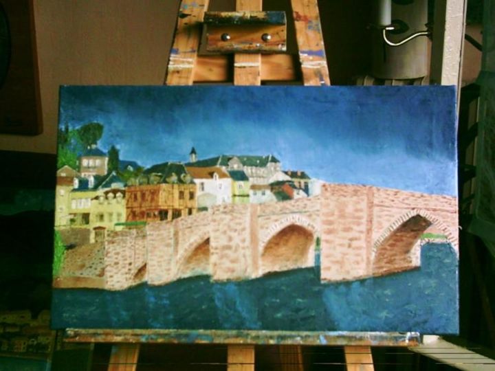Peinture intitulée "Quartier du pont St…" par François Peyrout, Œuvre d'art originale