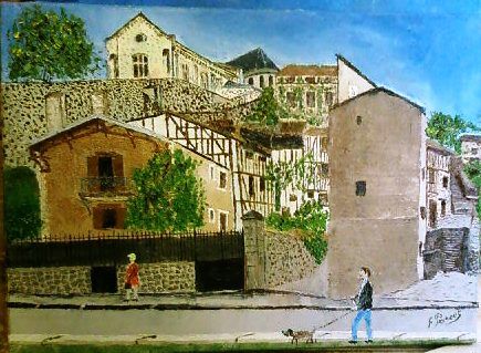 Painting titled "La rue du Raja" by François Peyrout, Original Artwork