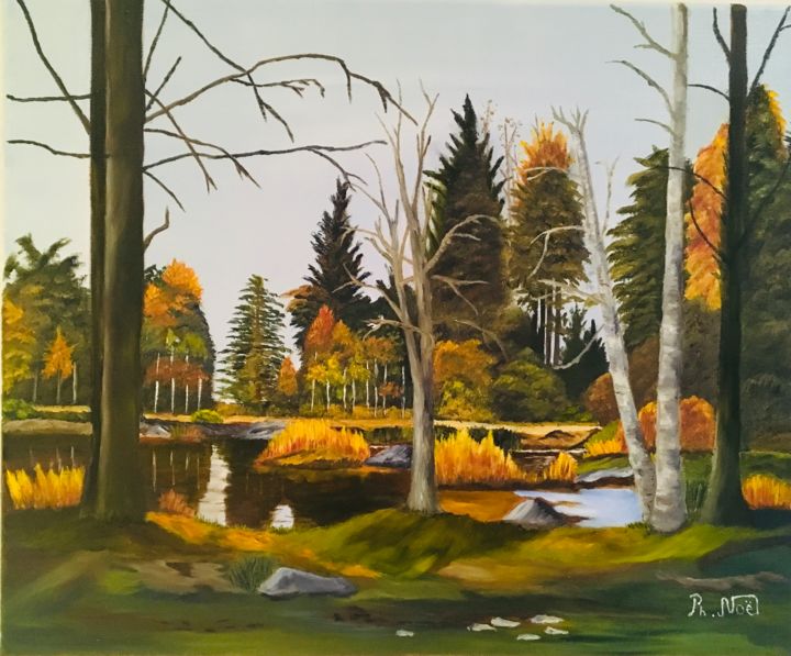 Peinture intitulée "Automne" par Philippe Noel, Œuvre d'art originale, Huile