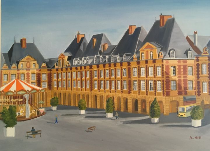 Peinture intitulée "Place ducale" par Philippe Noel, Œuvre d'art originale, Huile